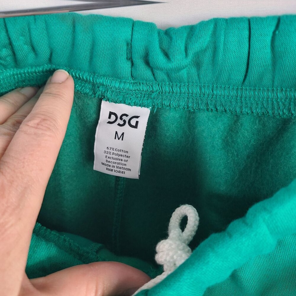 DSG Womens Classic Cotton Cinch Pants Melted Emerald Fleece Elastic Waist Sz M - Picture 4 of 7